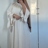 ROBE À VOLANT VICHY [BEIGE]