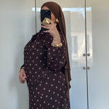 ENSEMBLE À POIS [MARRON & BLANC]