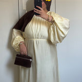 ROBE MANCHE BOUFFANTES [JAUNE BEURRE]