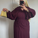 ROBE CACHE-COEUR [AUBERGINE]