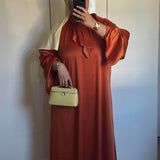 ROBE COL À NOEUD [ORANGE]