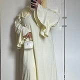 ROBE À VOLANT VICHY [JAUNE]