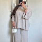 ENSEMBLE VICHY [TAUPE]