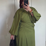 ROBE CACHE-COEUR [VERT OLIVE]