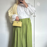 JUPE VISCOSE [VERT OLIVE]