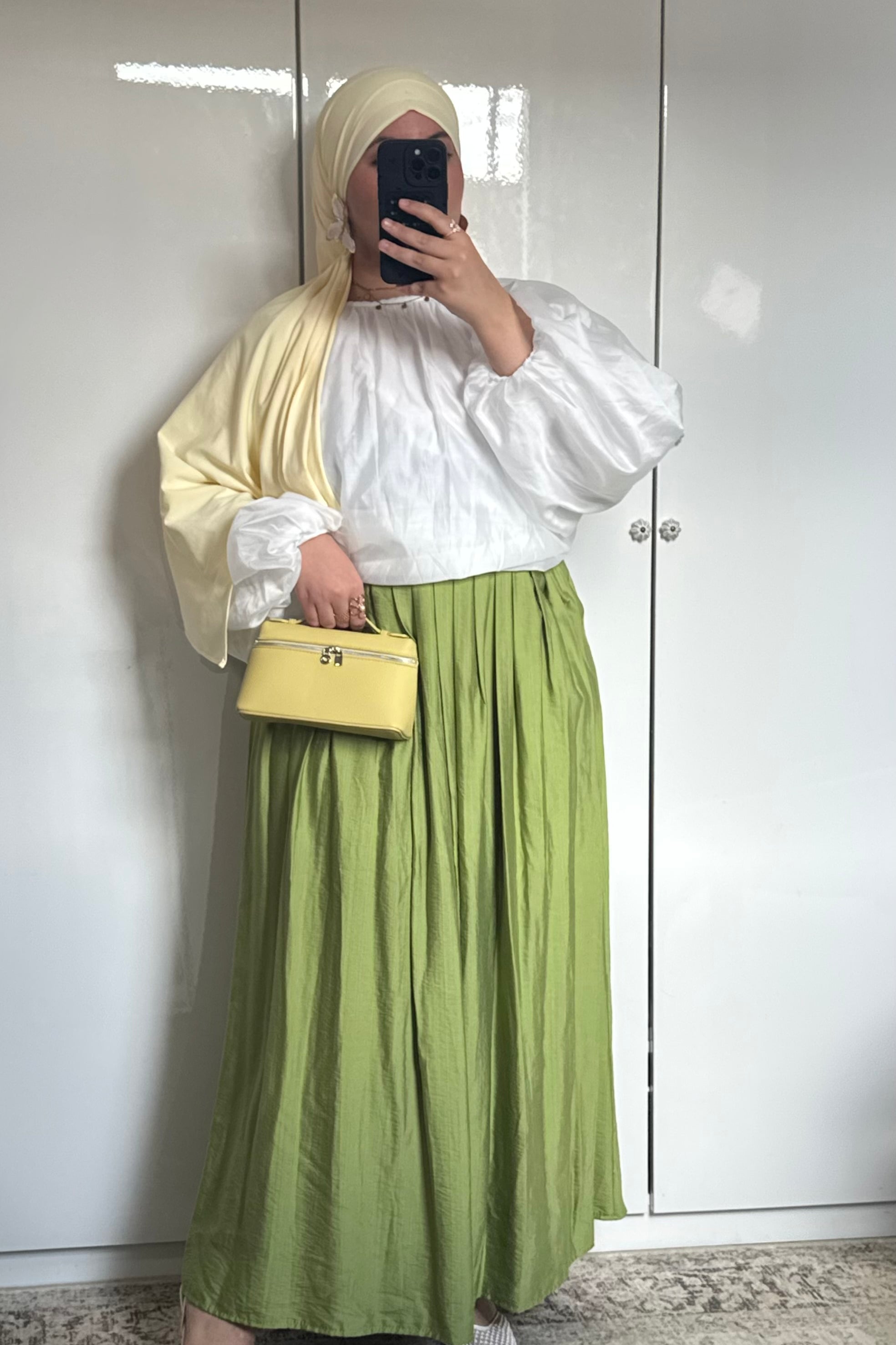 JUPE VISCOSE [VERT OLIVE]