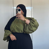 BLOUSE ORGANZA [VERT OLIVE]