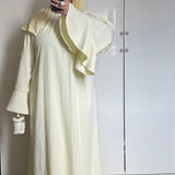 ROBE À VOLANT VICHY [JAUNE]