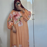 ROBE BALLON FLEUR [ORANGE]