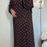 ENSEMBLE À POIS [MARRON & BLANC]