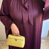 ROBE COL À NOEUD [BORDEAUX]