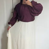 BLOUSE ORGANZA [PRUNE]