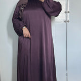 ROBE SATINÉE [PRUNE]