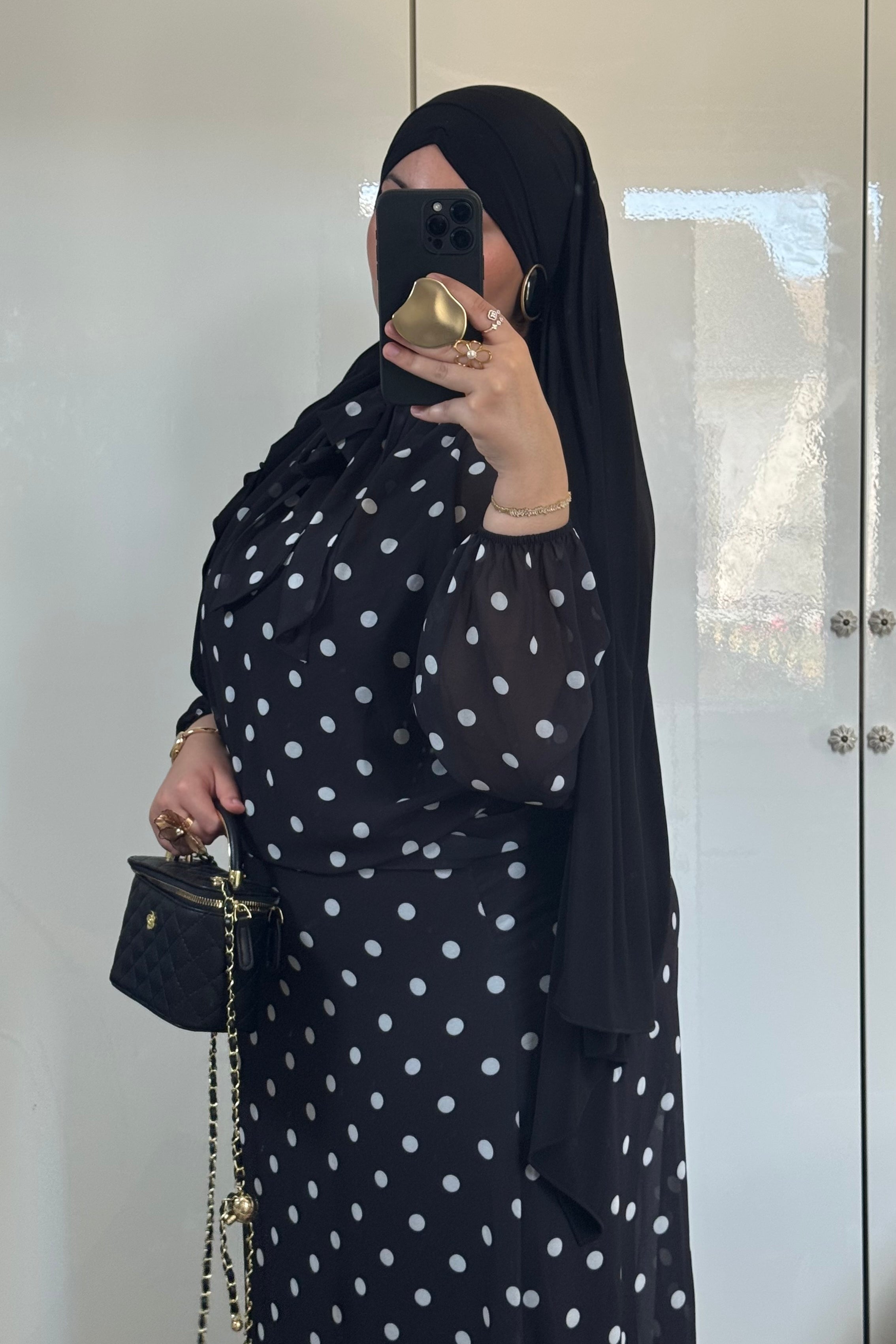 ENSEMBLE À POIS [NOIR & BLANC ]