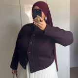 CARDIGAN EN LAINE [BORDEAUX]