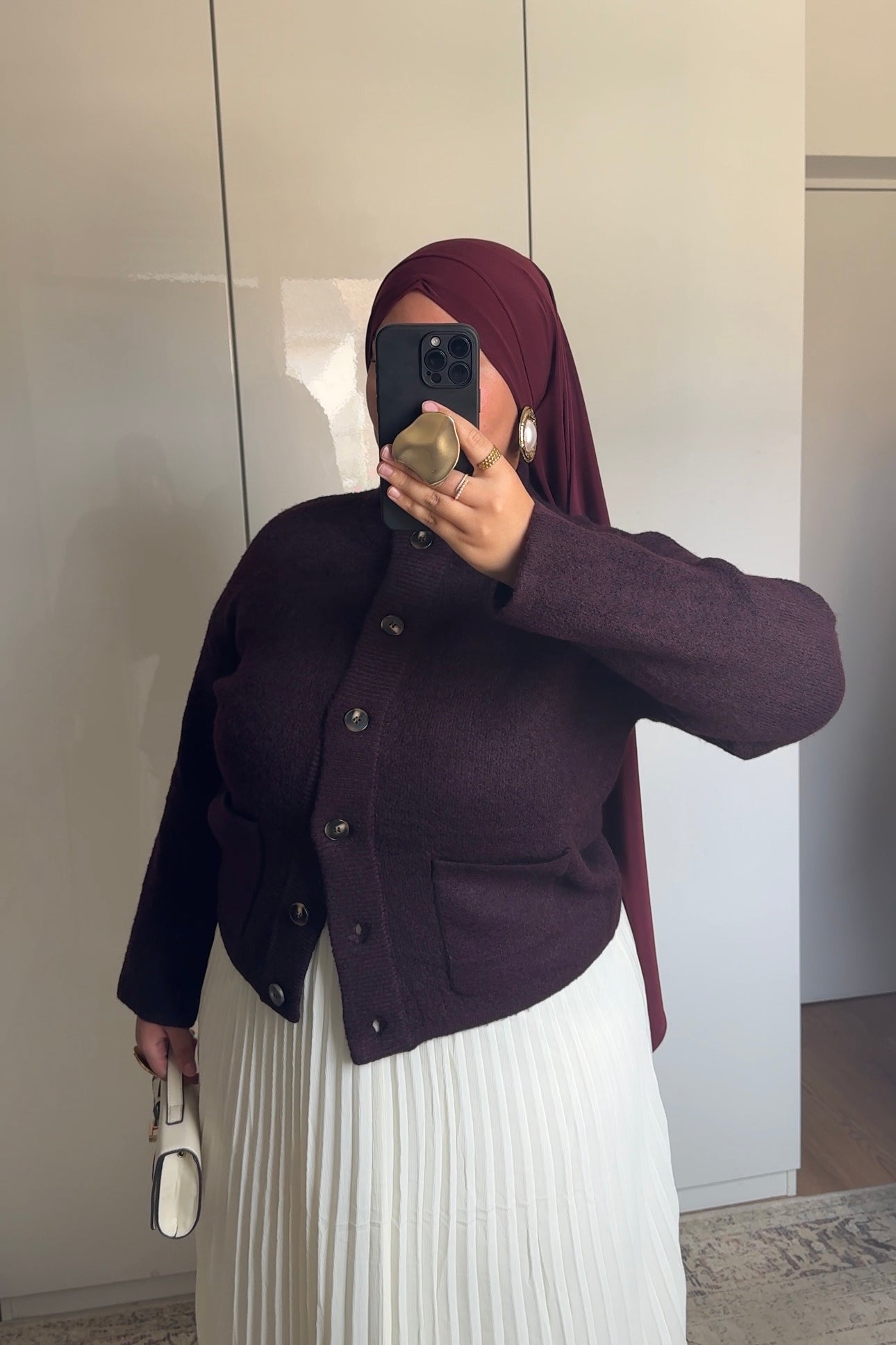 CARDIGAN EN LAINE [BORDEAUX]