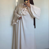 ROBE COL VOLANT [ECRU]