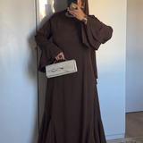 ABAYA À VOLANT [CHOCOLAT]