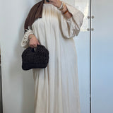 ROBE MANCHE BOUFFANTES [BEIGE]