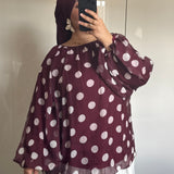 CHEMISIER À PETIT POIS [BURGUNDY]