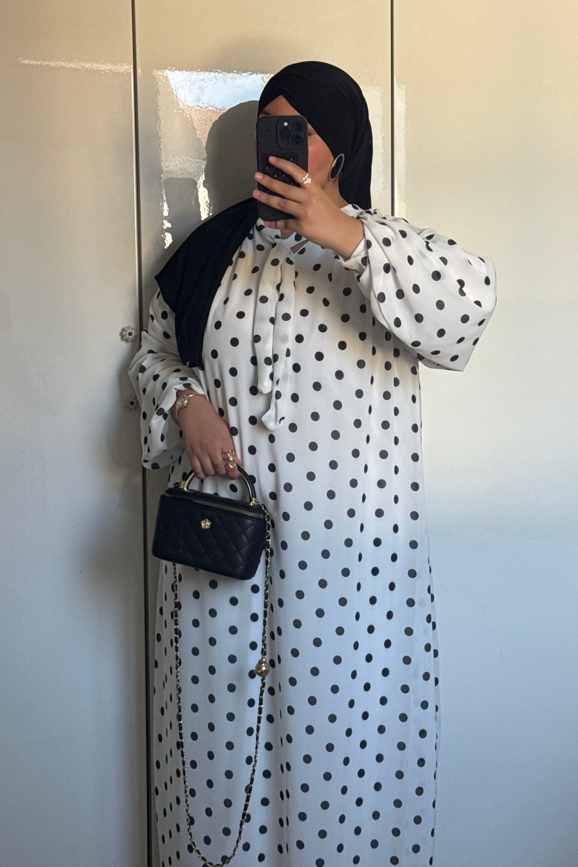 ROBE A POIS [BLANCHE]