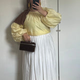 BLOUSE ORGANZA [JAUNE]