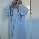 ROBE À VOLANT VICHY [BLUE BABY]