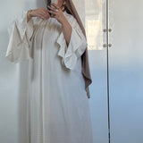 ROBE À VOLANT VICHY [BEIGE]