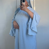 ROBE À VOLANT VICHY [BLUE BABY]
