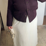 CARDIGAN EN LAINE [BORDEAUX]