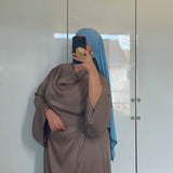 ROBE SATINÉE DRAPÉE [TAUPE]